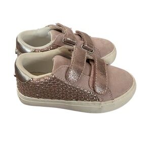 NWT Steve Madden Trowdy Pink Glitter Velcro Sneakers-Size 9